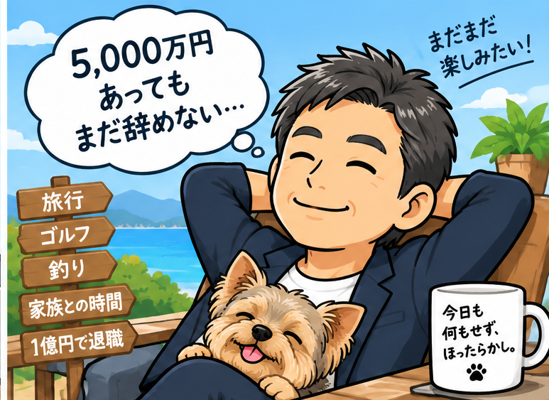 5000万円あってもまだやめない